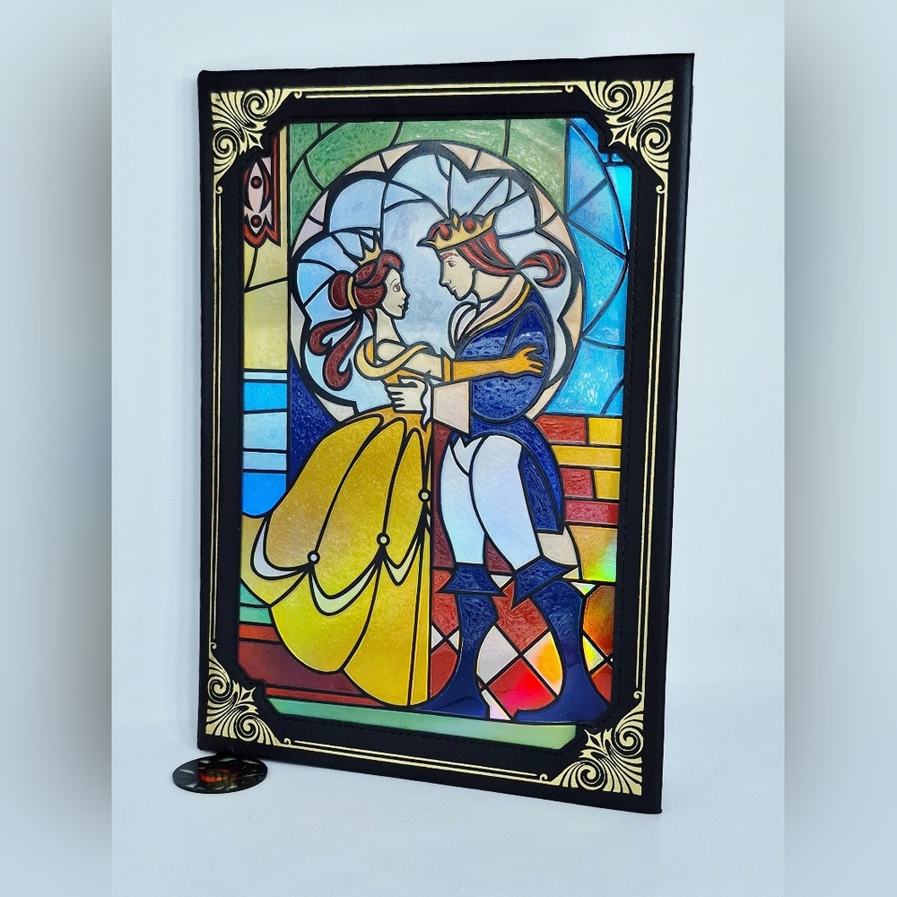 Disney Beauty and the Beast Stained Glass Window Replica Journal